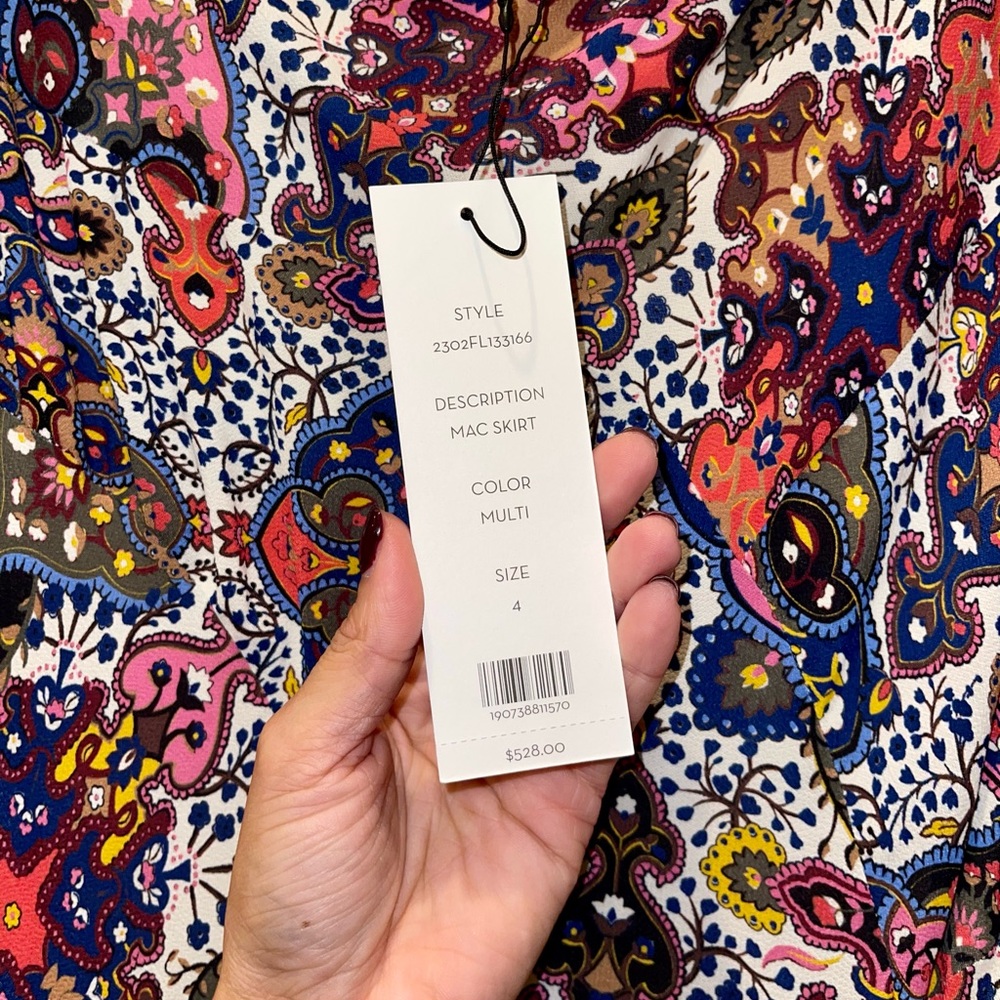 Veronica Beard Max Tapestry-Print Skirt | Size 4 - Picture 8 of 10